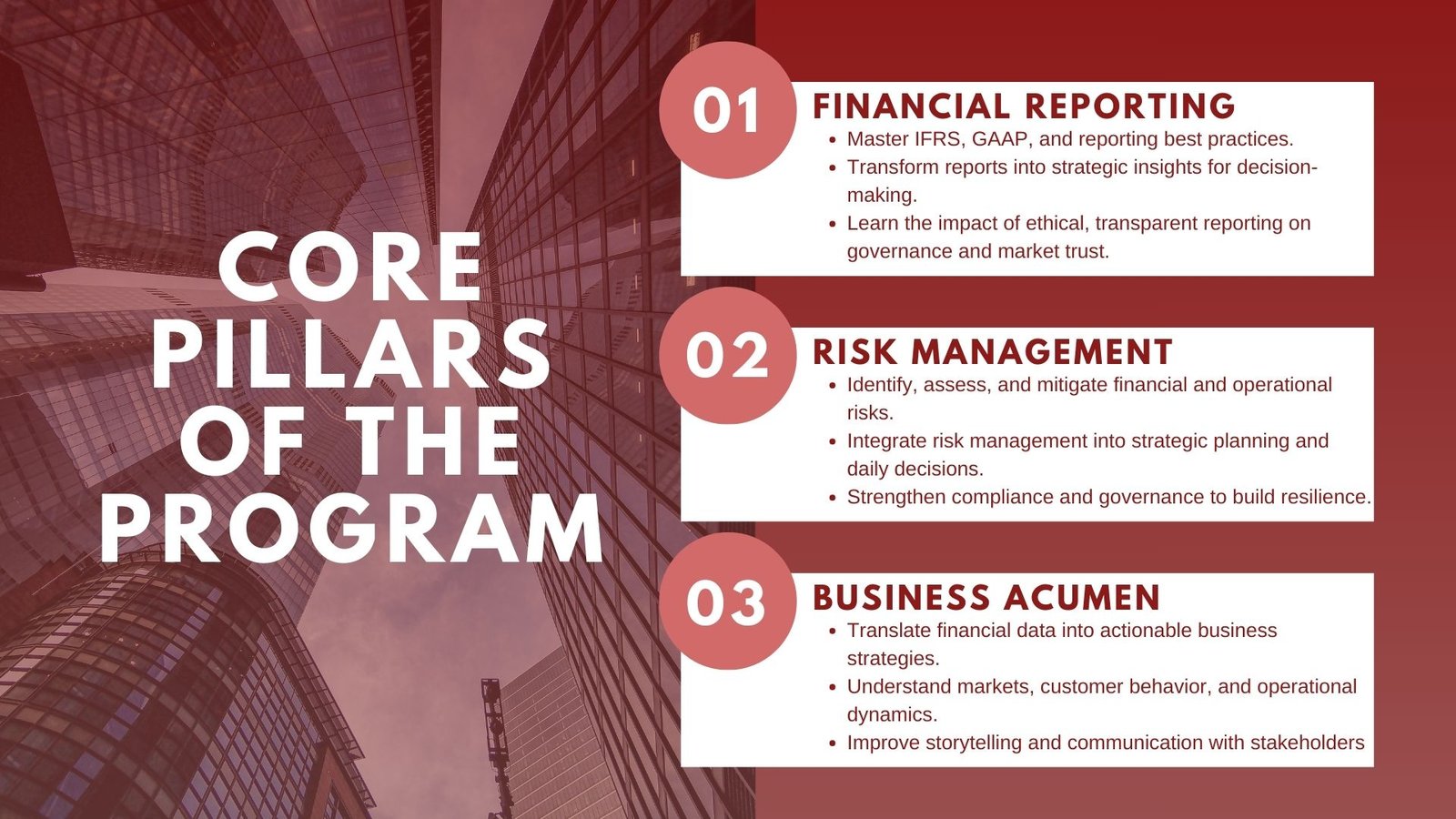 Finance Mastery Program Reporting Risk
