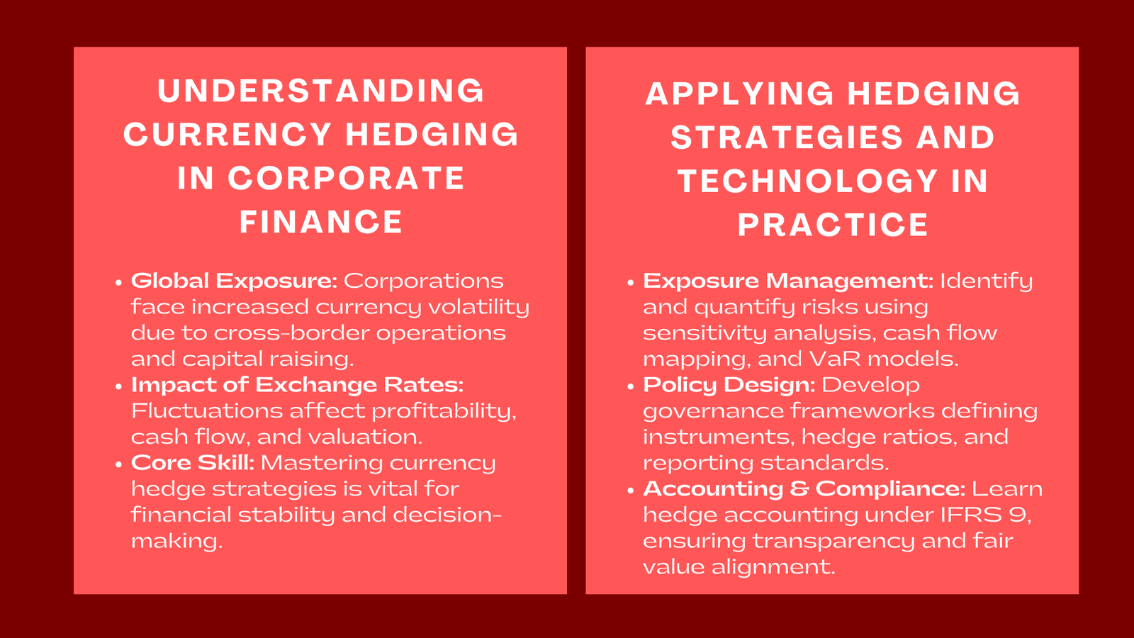 Derivatives and Hedging Courses for Advanced Finance Learning Focus on Currency Hedging Strategies in Corporate Finance