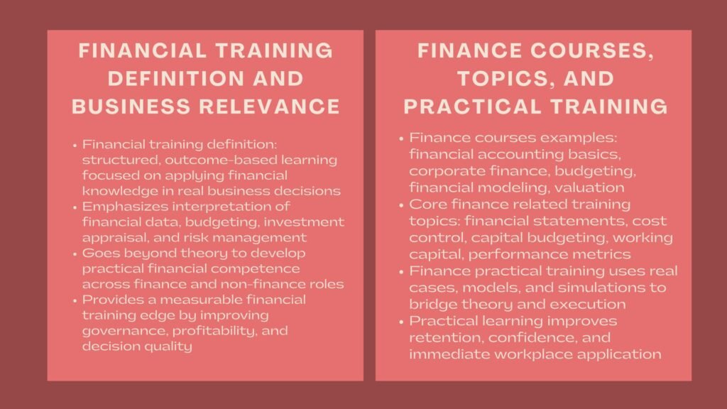 Build Practical Finance Training Skills